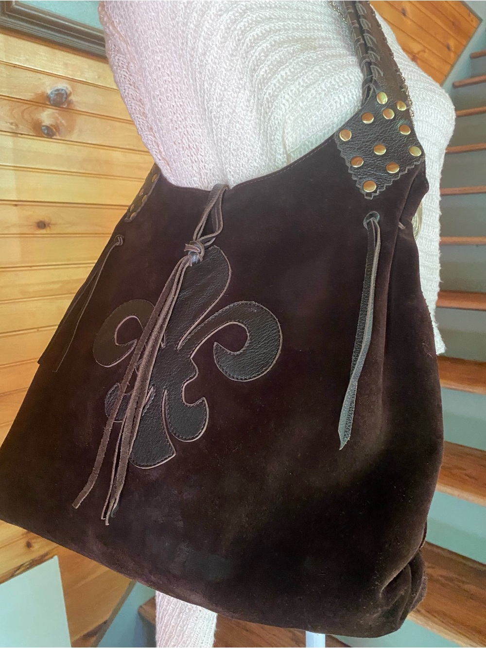 Carla Mancini suede slouch bag